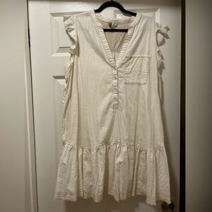 Anthropologie Cream Midi Dress